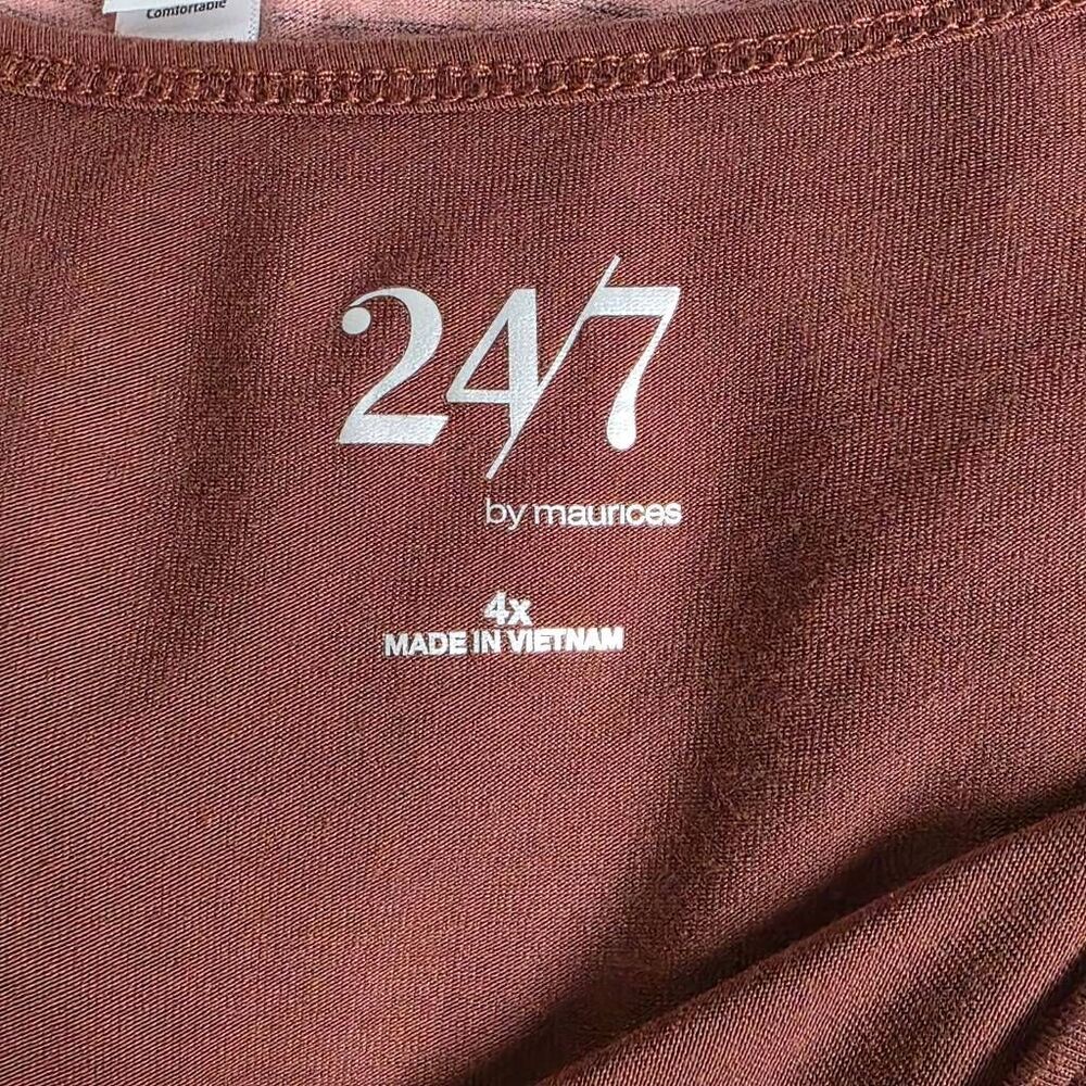 24/7 By Maurices Colorblock Stripe Tee 4x - image 6